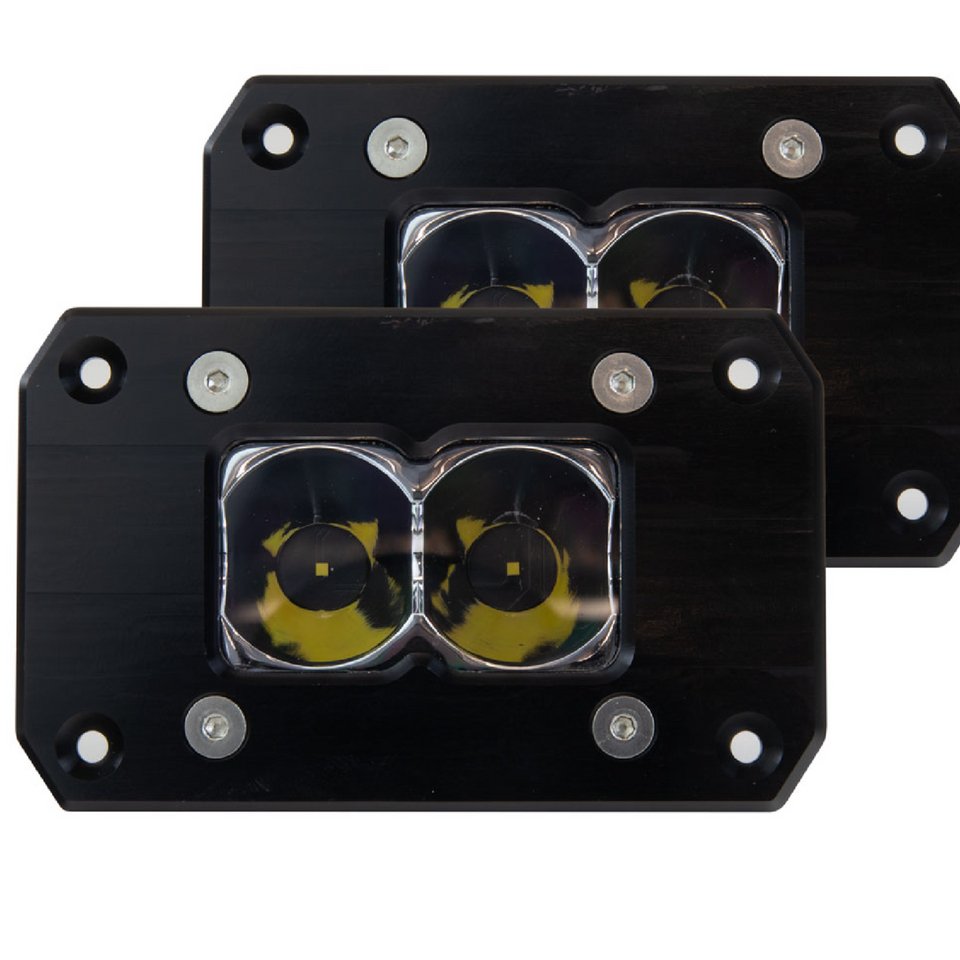 Heretic BA-2 Flush Mount LED Pod Light - Pair Pack - Truck Brigade