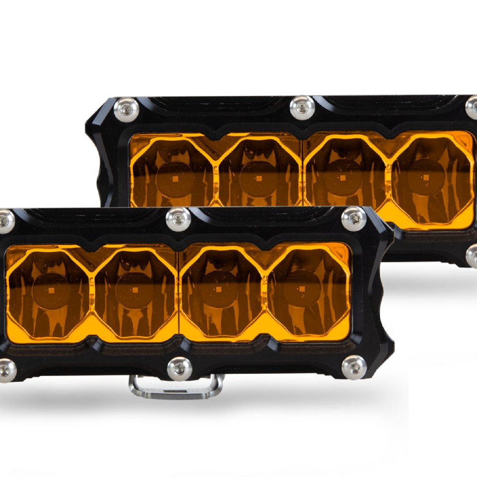 Heretic BA-4 Amber LED Pod Light - Pair Pack - Truck Brigade