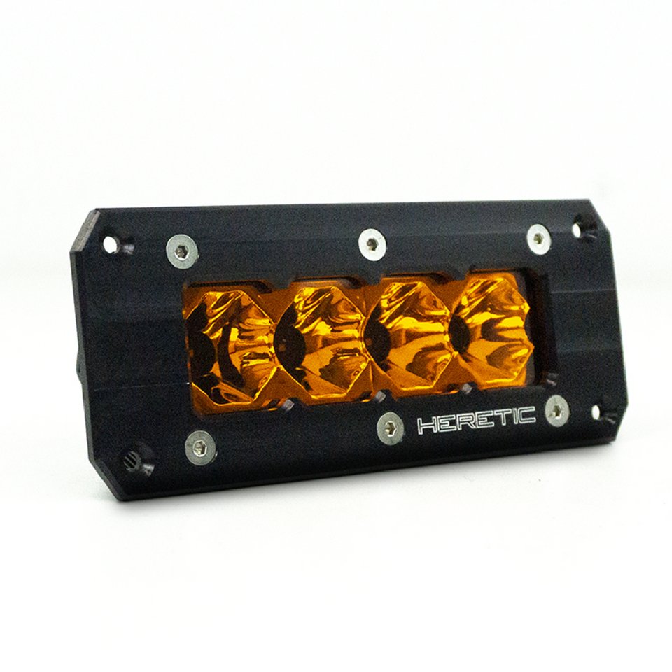 Heretic BA-4 Flush Mount Amber LED Pod Light - Truck Brigade