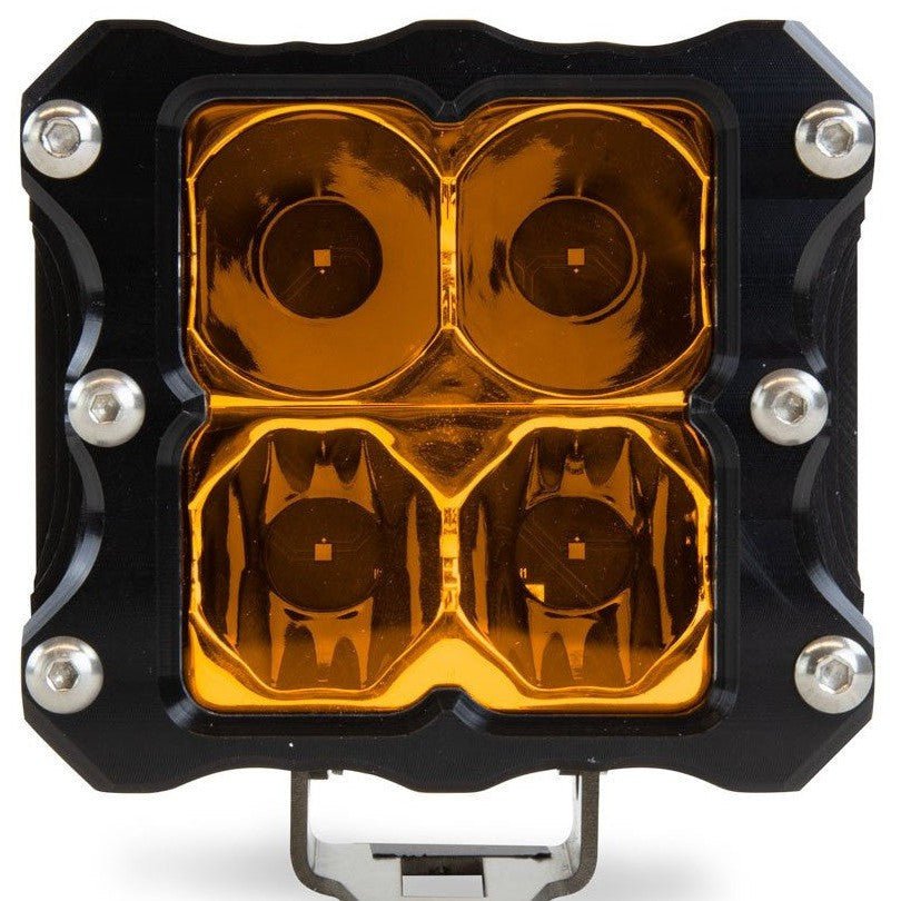 Heretic Quattro Amber LED Pod Light - Truck Brigade