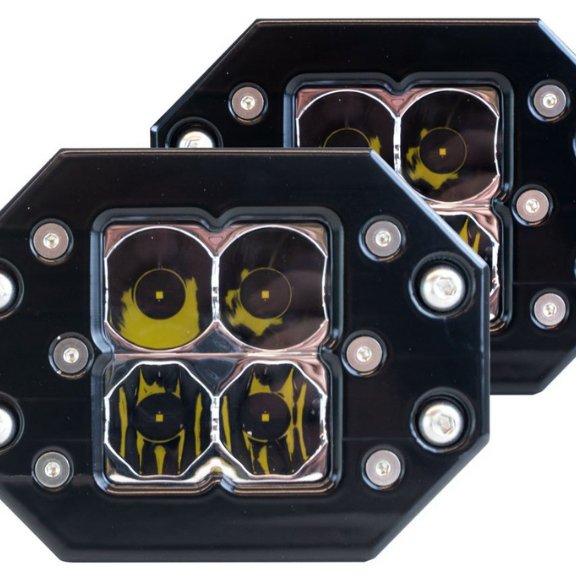Heretic Quattro Flush Mount LED Light - Pair Pack - Truck Brigade