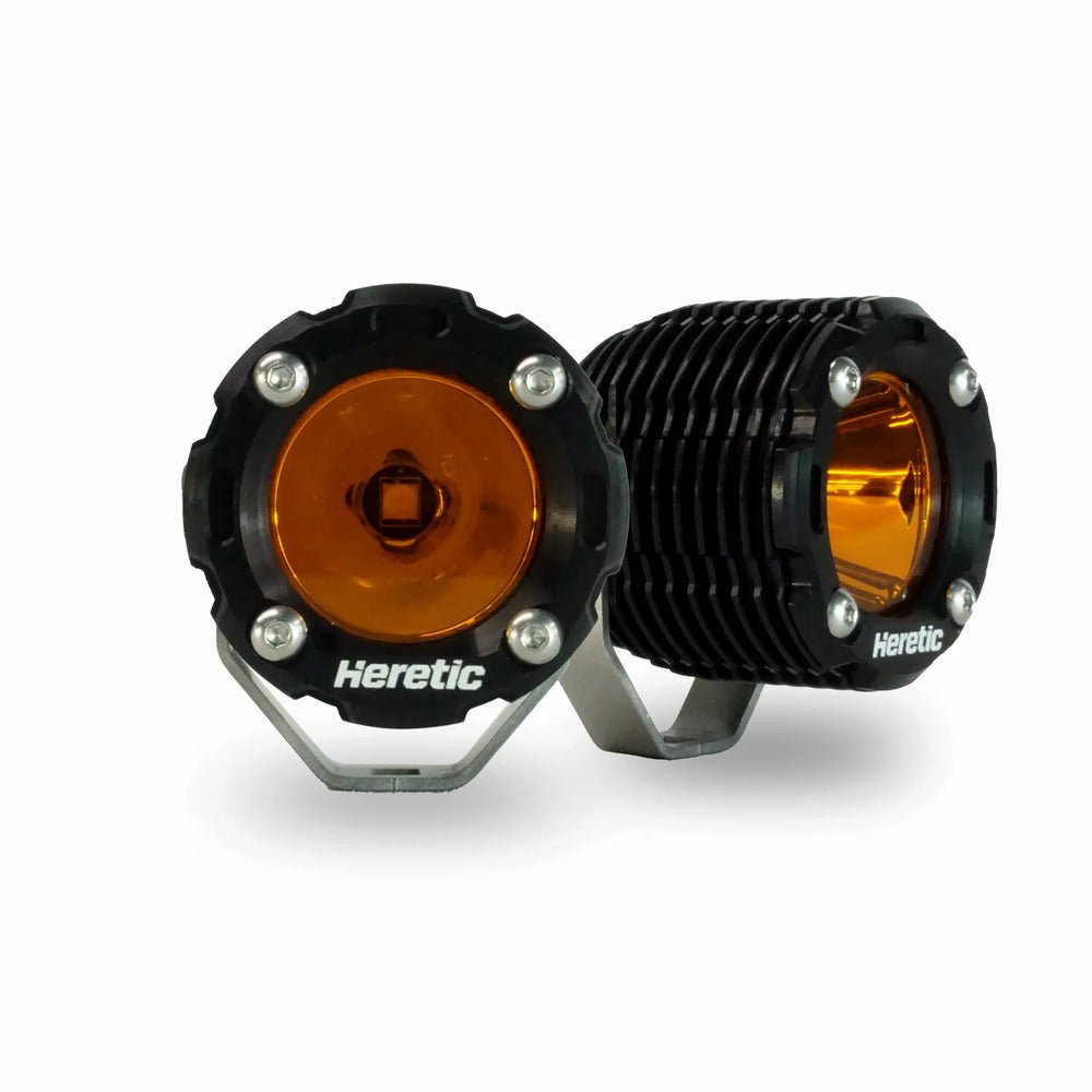 Heretic Studio BA-1R Amber LED Pod Light Pair | Truck Brigade