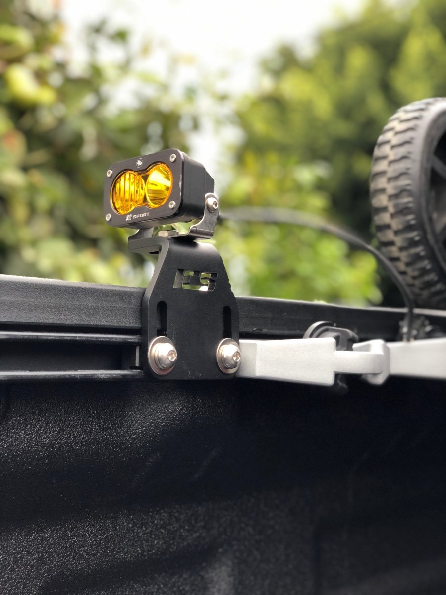 ICS FAB Bed Rail Chase Light Brackets - Pair | Toyota Tacoma (2014 - 2021) | Truck Brigade