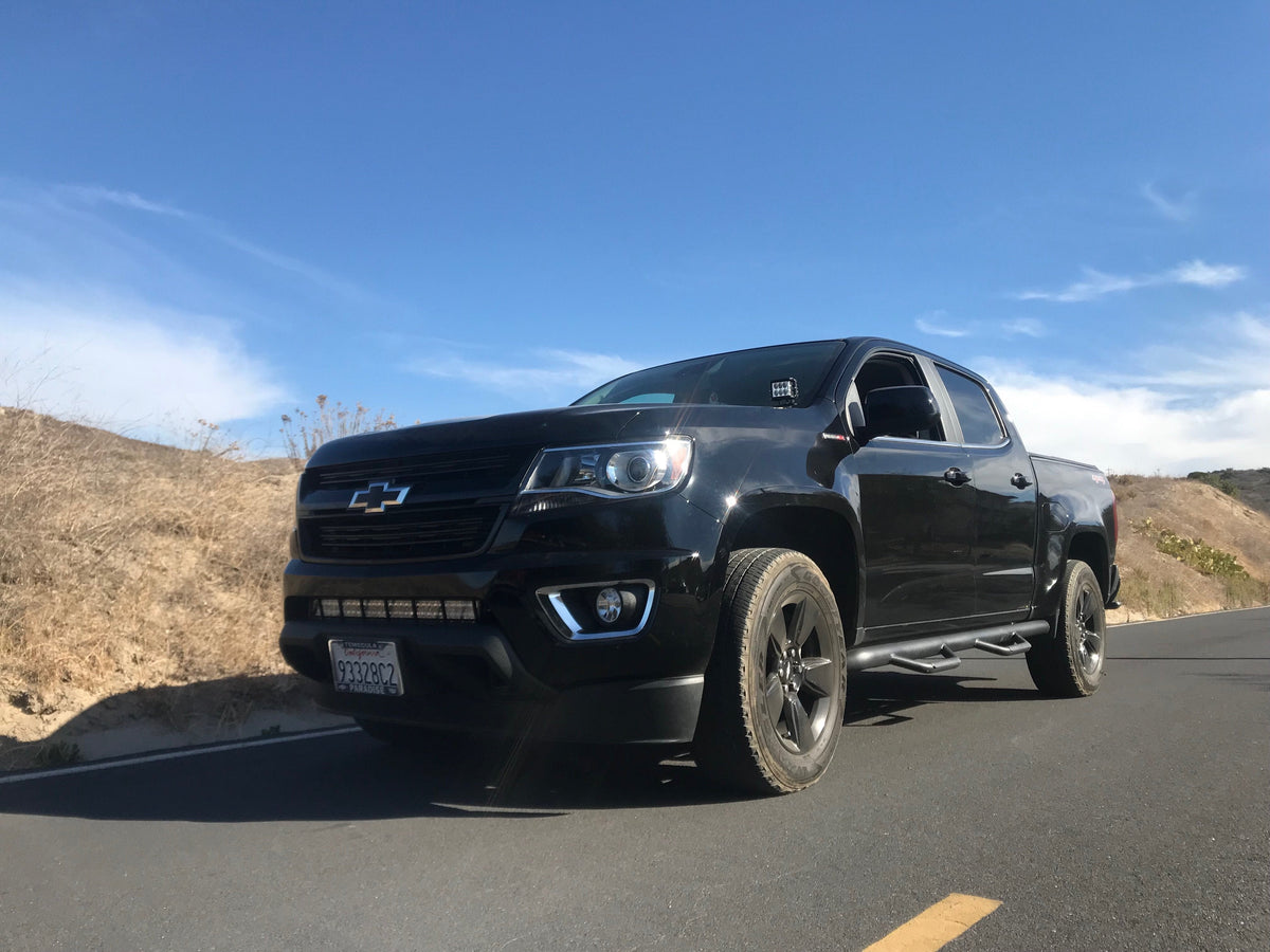 Cali Raised 32 Inch Lower Bumper Hidden LED Light Bar Mounting Brackets | Chevy Colorado (2014-2021)