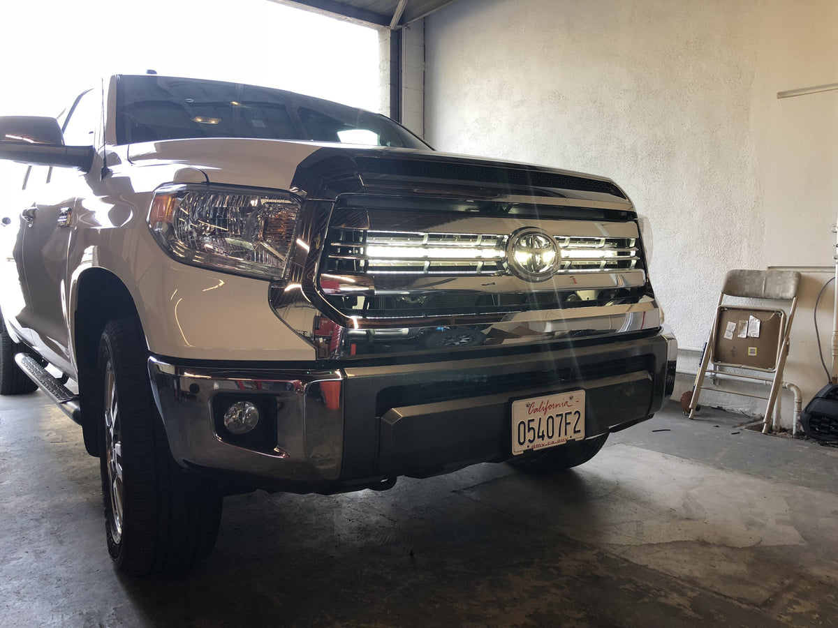 Cali Raised 42 Inch  Hidden Grille Curved LED Light Bar Mounting Brackets | Toyota Tundra (2014-2021)