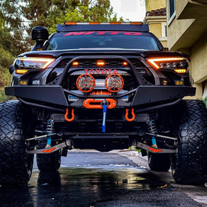 Front view of a black truck with AlphaRex MK II NOVA-Series LED Projector Headlights on a Toyota 4Runner (2014-2023)