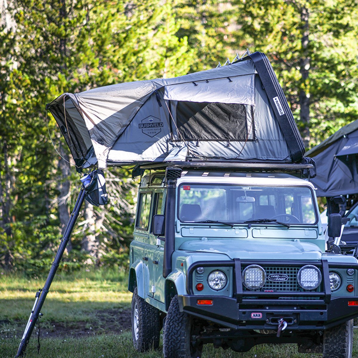 land rover roof tents Overland Vehicle Systems 18189901 Bushveld II Hard Shell Roof Top Tent