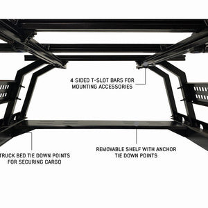 Overland Vehicle Systems - Discovery Universal Bed Rack (Mid Size Truck Short Bed Applications) - Truck Brigade