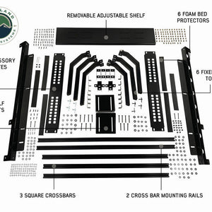 Overland Vehicle Systems - Discovery Universal Bed Rack (Mid Size Truck Short Bed Applications) - Truck Brigade