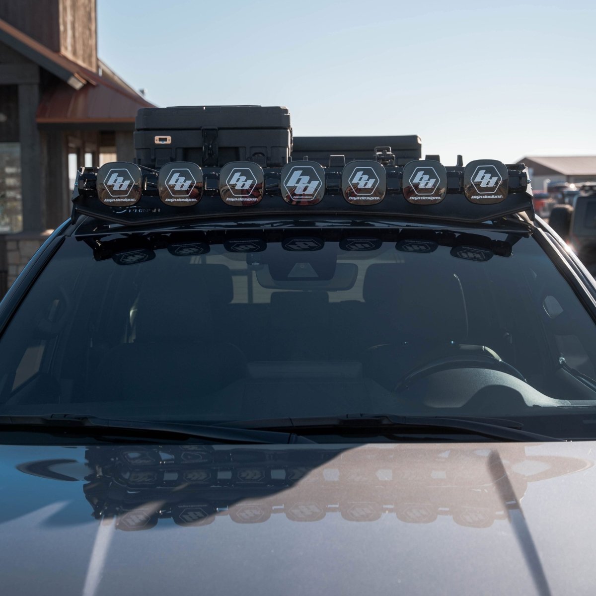 Prinsu Front - Facing Light Bar Brackets - Baja Designs XL80 Linkable - Truck Brigade