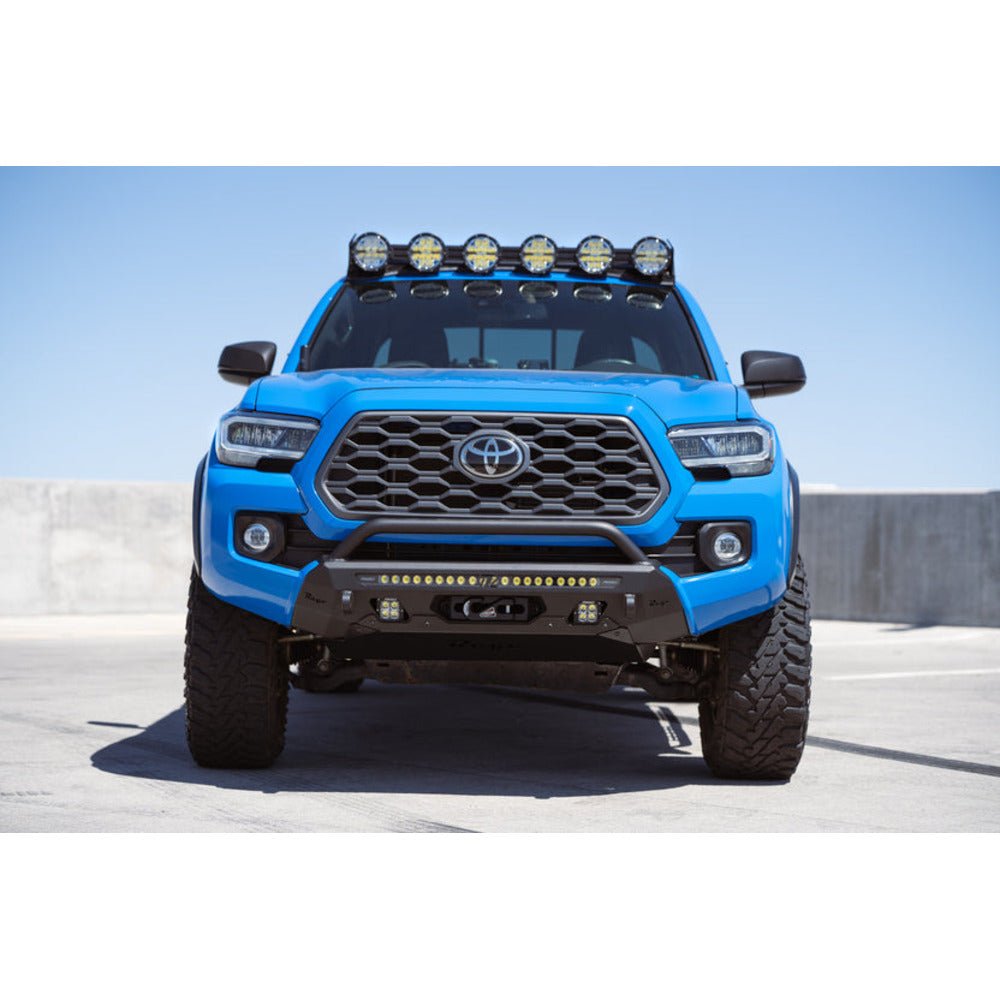 Rago Fabrication Center Mount Winch Front Bumper W/ Top Hoop | Toyota Tacoma (2016 - 2023) - Truck Brigade