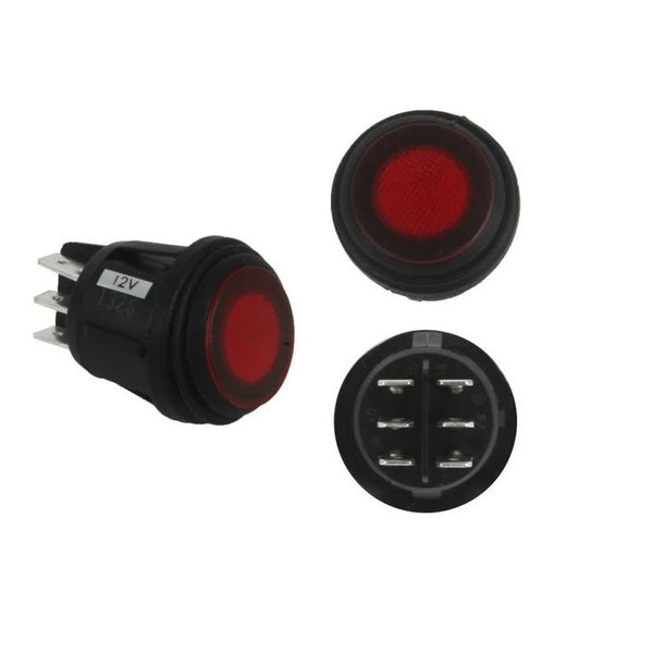 Rigid Industries 3 Position Rocker Switch - Red - Truck Brigade