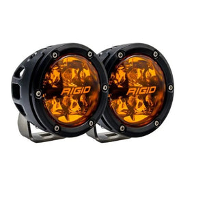 Rigid Industries 360-Series 4 Inch LED Light Pods - Spot with Amber Pro Lens (Pair) - Truck Brigade