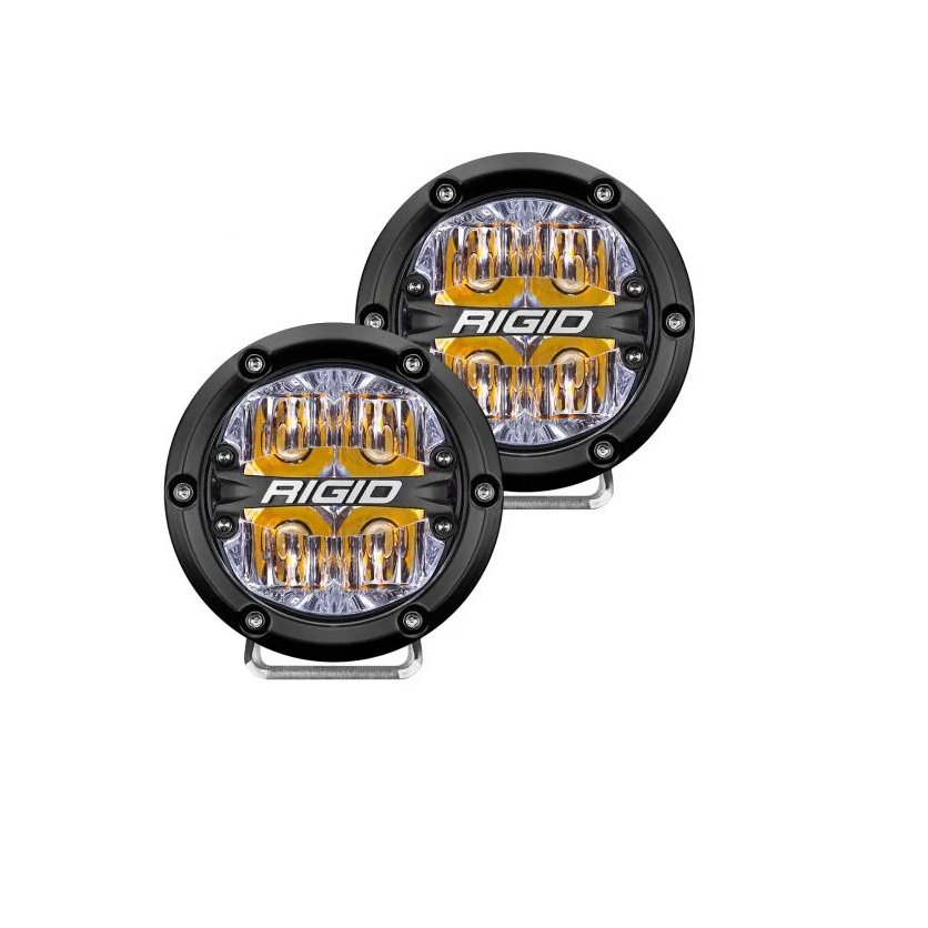Rigid Industries 360-Series 4 Inch LED Lights - Drive Optic with White Backlight (Pair) - Truck Brigade