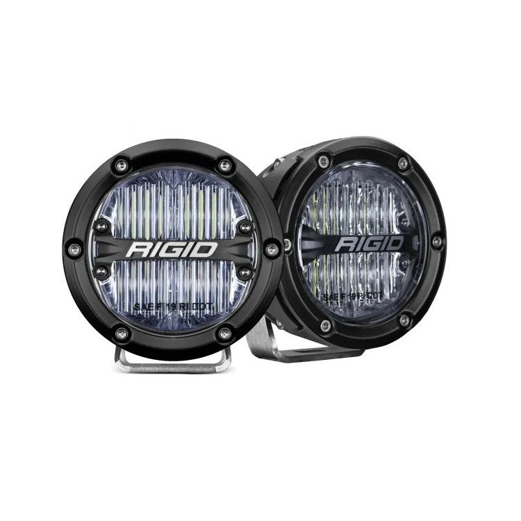 Rigid Industries 360-Series 4 Inch LED SAE Fog Lights - White (Pair) - Truck Brigade