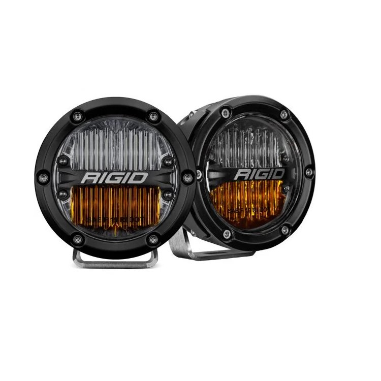 Rigid Industries 360-Series SAE Fog Lights Yellow/White (Pair) - Truck Brigade