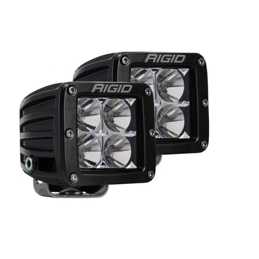 Rigid Industries D-Series Pro LED Light Pods - Flood Surface Mount - Black (Pair) - Truck Brigade