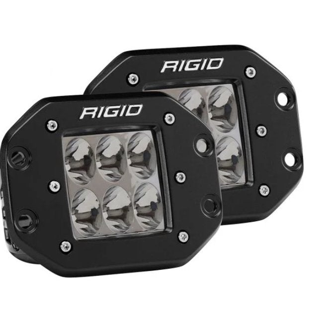 Rigid Industries D-Series Pro LED Lights - Specter Driving Flush Mount - Black (Pair) - Truck Brigade