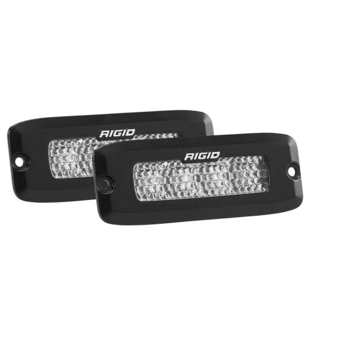 Rigid Industries SR-Q Series Pro LED Lights - Flood Diffused Backup Kit - Flush Mount (Pair) - Truck Brigade