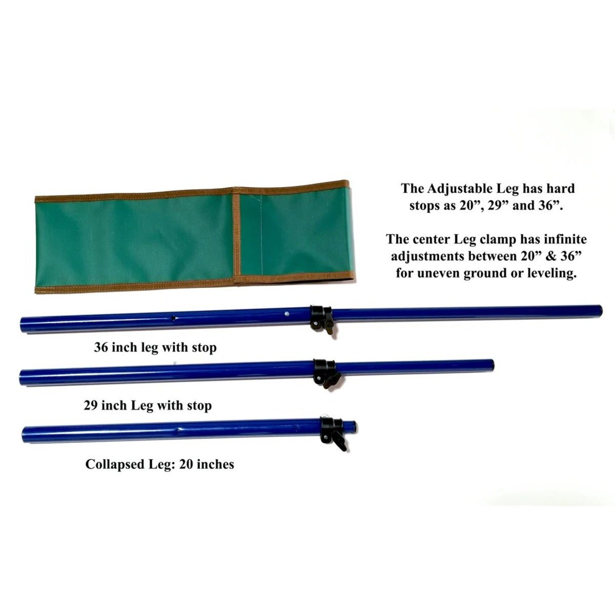 Tembo Tusk Adjustable Legs &amp; Carry Bag 18" | Truck Brigade