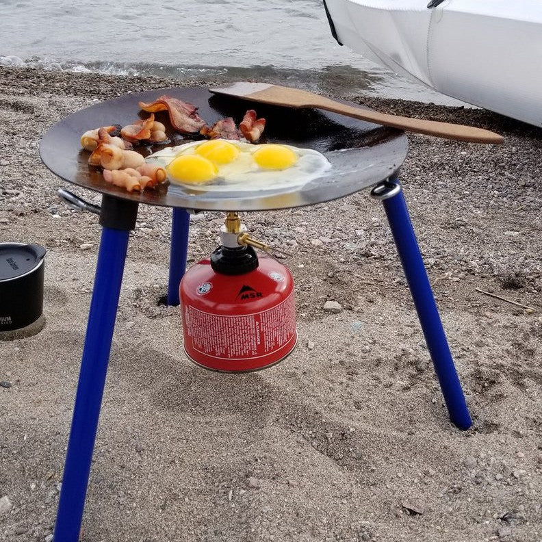 Tembo Tusk Adventure Skottle Grill Kit — 12-inch cast iron skottle with GSI stove and carry bag