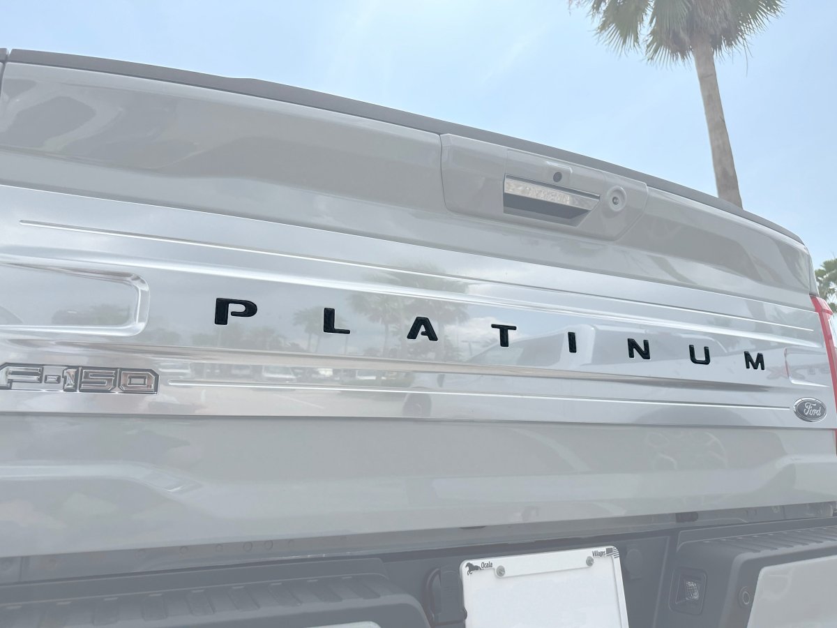 TUFSKINZ Platinum Tailgate Letter Inserts Fits | Ford F150 (2021 - 2024) - Truck Brigade