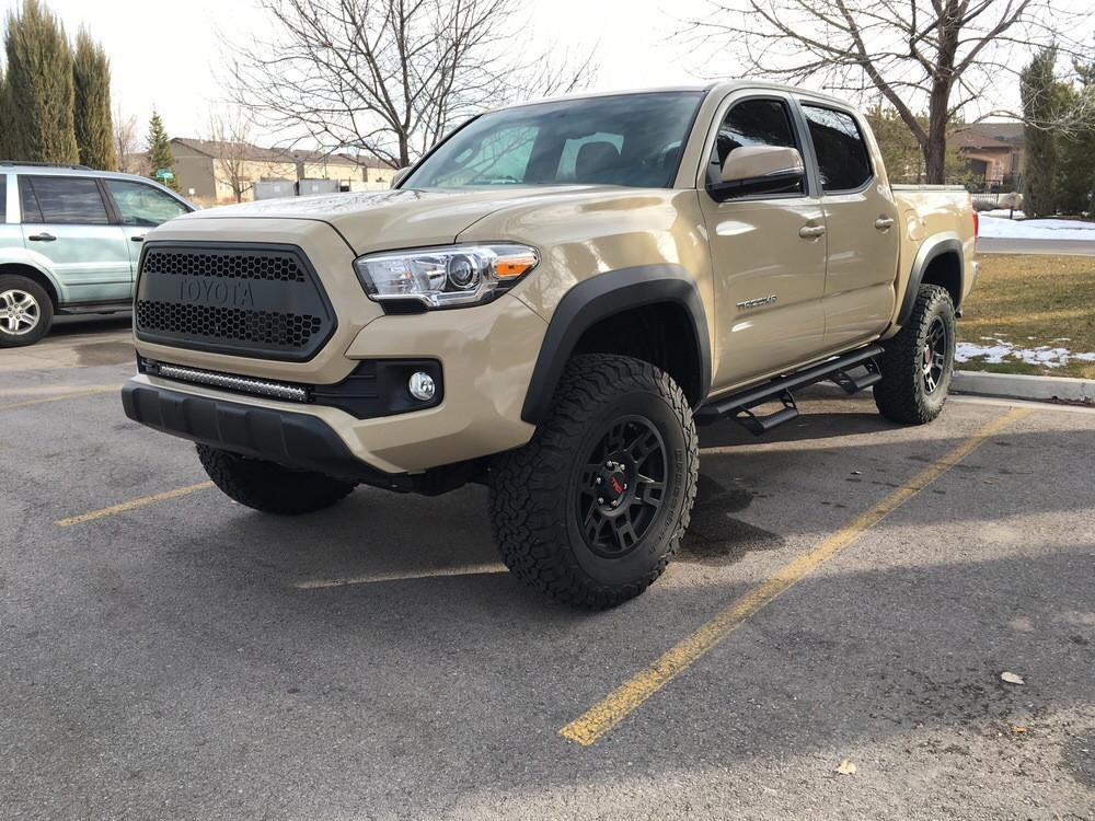 Cali Raised 32 Inch Lower Bumper Flush Slim Light Bar Mounting Brackets | Toyota Tacoma (2016-2023)