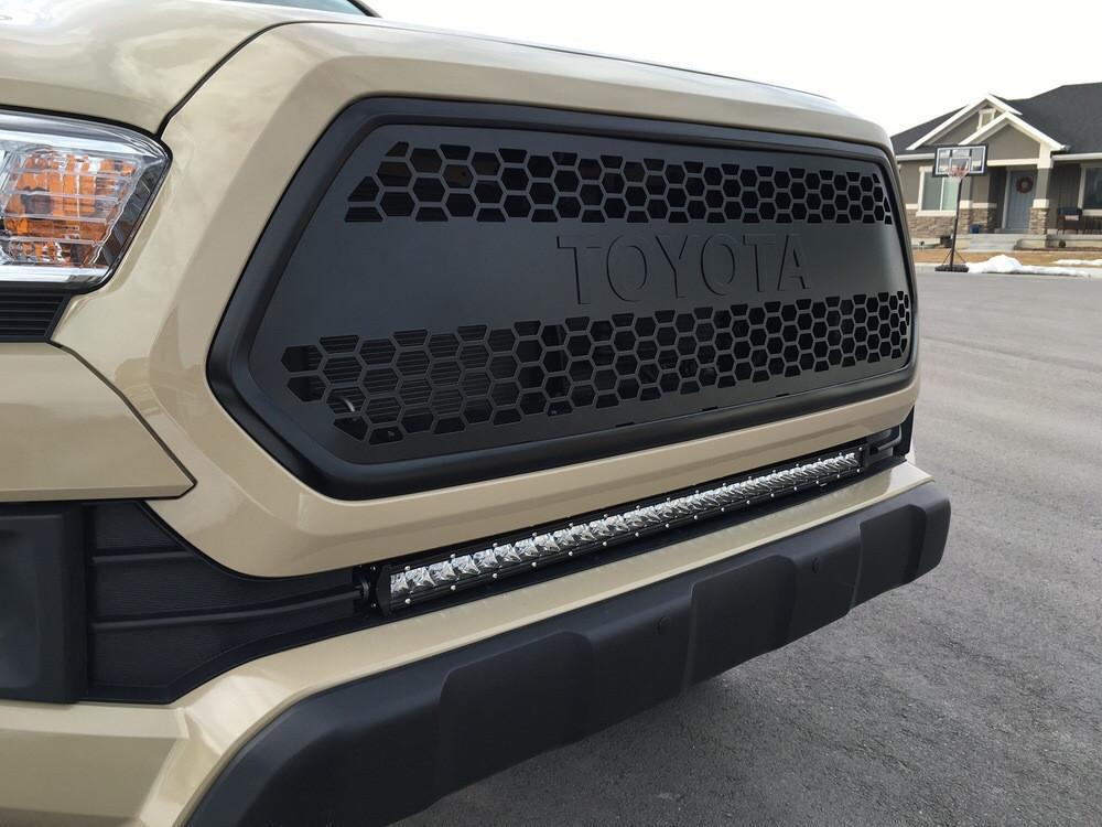 Cali Raised 32 Inch Lower Bumper Flush Slim Light Bar Mounting Brackets | Toyota Tacoma (2016-2023)